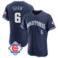 Chicago Cubs #6 Matt Shaw Player Navy CLOTHIN City Connect 150th Anniversary Limited Elite Home Stitched Jerseys