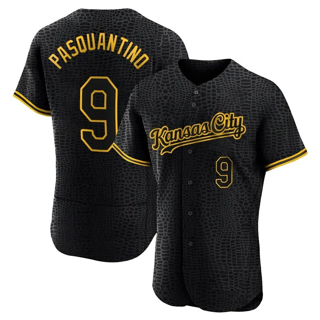 Kansas City Royals #9 Vinnie Pasquantino Player Black CLOTHIN Snake Skin City Limited Elite Stitched Jerseys