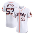 Houston Astros #53 Cristian Javier Player White CLOTHIN Limited Elite Home Stitched Jerseys