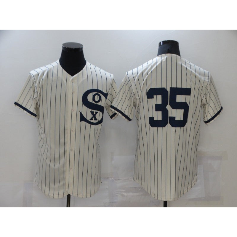 Chicago White Sox #35 Frank Thomas 2021 Cream Navy CLOTHIN Field of Dreams Flex Base Stitched Jersey