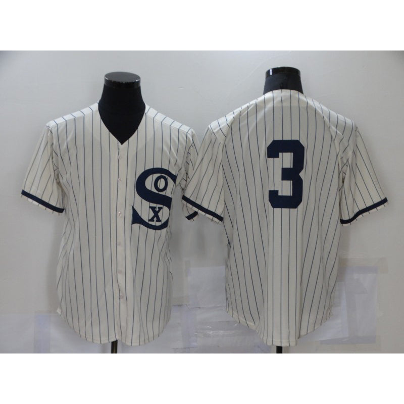 Chicago White Sox #3 Harold Baines 2021 Cream CLOTHIN Field of Dreams Cool Base Stitched Jersey