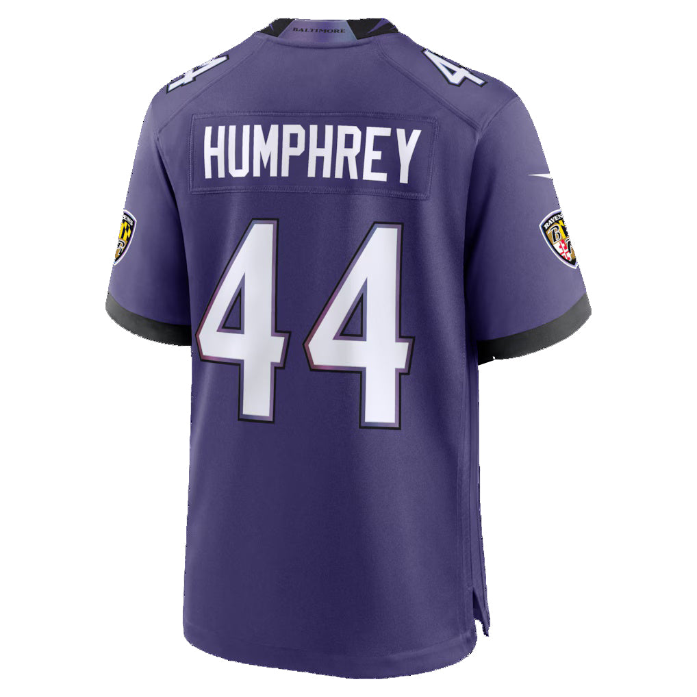 B.Ravens #44 Marlon Humphrey Purple CLOTHIN Team Game Jersey