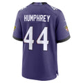 B.Ravens #44 Marlon Humphrey Purple CLOTHIN Team Game Jersey