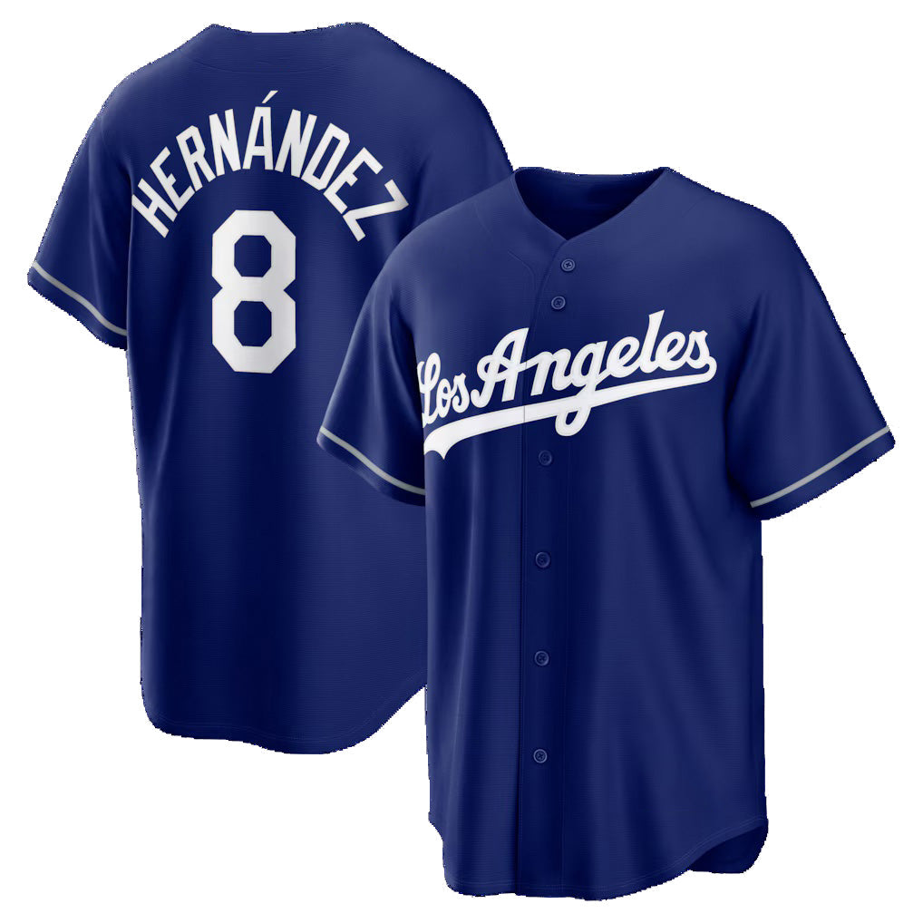 Los Angeles Dodgers #8 Enrique Hernandez Royal CLOTHIN Alternate Replica Jersey