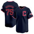 Cleveland Guardians #75 Connor Brogdon Player Navy CLOTHIN Limited Home Stitched Jerseys