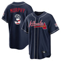 Atlanta Braves #3 Dale Murphy Player Navy CLOTHIN USA 250 Fourth Of July Limited Home Game Stitched Jerseys
