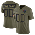 Custom B.Bills Active Player Olive CLOTHIN 2025 Salute to Service Limited Stitched Jersey