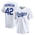 Los Angeles Dodgers #42 Jackie Robinson White CLOTHIN Throwback Cooperstown Collection Limited Jersey
