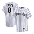 Colorado Rockies #8 Ryan Ritter Player White CLOTHIN Game Home Stitched Jerseys