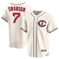 Chicago Cubs #7 Dansby Swanson Player Cream CLOTHIN Field of Dreams Limited Home Game Stitched Jerseys
