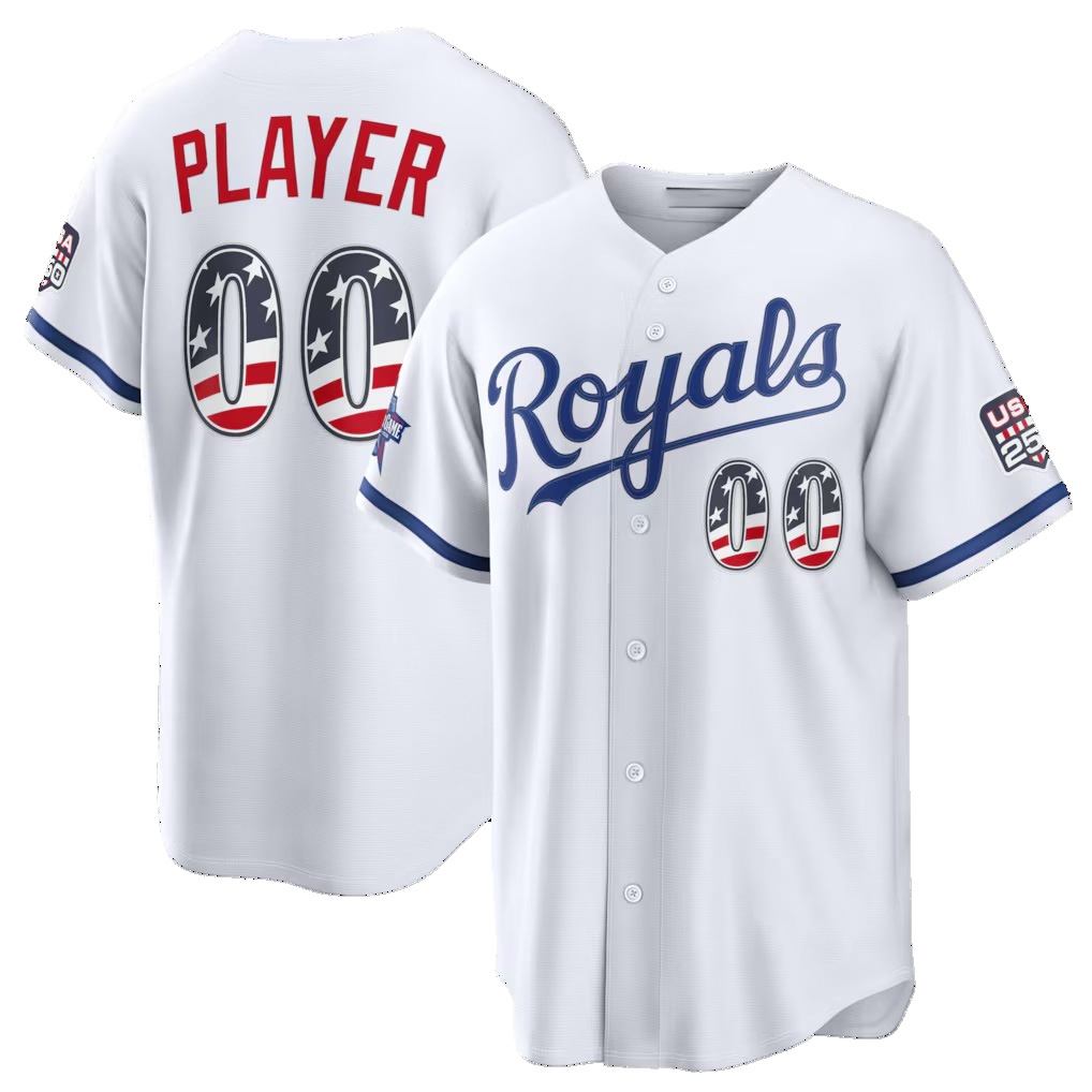 Custom Kansas City Royals CLOTHIN 2026 All-Star Edition Stars & Stripes White Stadium Pick-A-Player Jersey
