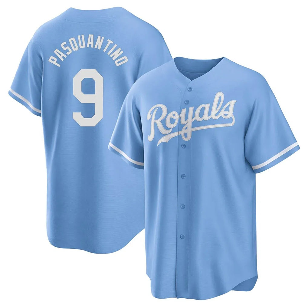 Kansas City Royals #9 Vinnie Pasquantino Player Light Blue CLOTHIN Home Game Stitched Jerseys