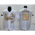 St. Louis Cardinals #28 Nolan Arenado Number White CLOTHIN 2022 All Star Stitched Cool Base Jersey
