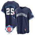 Chicago Cubs #25 Moises Ballesteros Player Navy CLOTHIN 150th Anniversary City Connect Home Game Stitched Jerseys