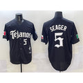 Texas Rangers #5 Corey Seager Black CLOTHIN Mexico 2025 Vapor Premier Limited Stitched Jersey