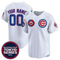 Custom Chicago Cubs Active Player White CLOTHIN 2025 Tokyo Series Limited Stitched Jersey