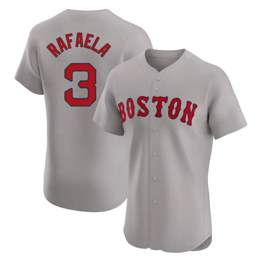 Boston Red Sox #3 Ceddanne Rafaela Player Gray CLOTHIN Road Limited Elite Home Game Stitched Jerseys1
