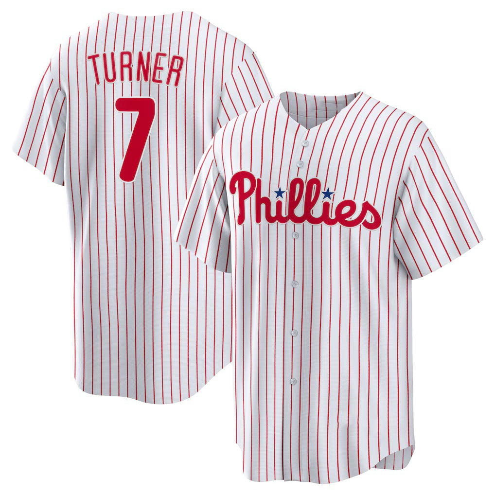 Philadelphia Phillies #7 Trea Turner White CLOTHIN Home Replica Player Jersey