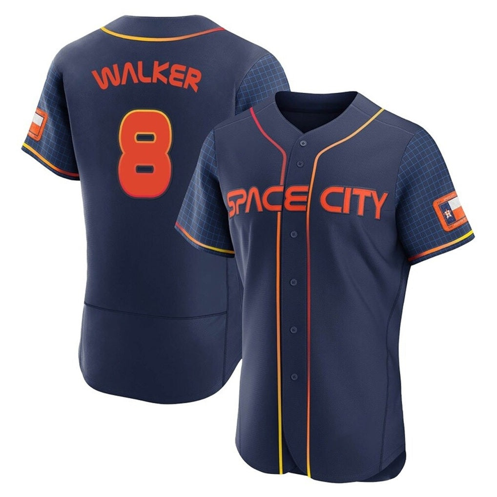 Houston Astros #8 Christian Walker Player Navy CLOTHIN City Connect Limited Elite Home Stitched Jerseys