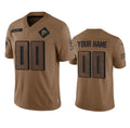 Custom A.Falcons Active Player 2023 Brown CLOTHIN Salute To Setvice Limited Stitched Jersey