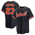 Detroit Tigers #23 Kirk Gibson Player Navy CLOTHIN Home Game Stitched Jerseys