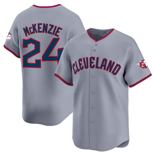 Cleveland Guardians #24 Triston McKenzie Gray CLOTHIN 2025 Alternate Limited Stitched Jersey