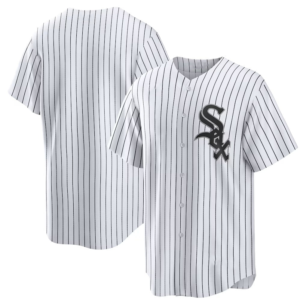 Chicago White Sox White CLOTHIN Home Replica Team Jersey_1