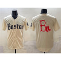 Boston Red Sox Team Big Logo Cream CLOTHIN Gothic Vapor Limited Stitched Jersey