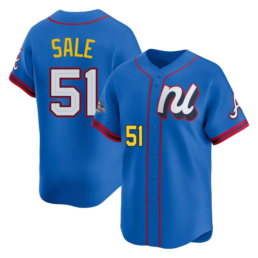 Atlanta Braves #51 Chris Sale Player Royal CLOTHIN National League All-Star Edition Game Stitched Jerseys