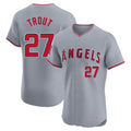 Los Angeles Angels #27 Mike Trout Player Gray CLOTHIN Home Limited Elite Stitched Jerseys
