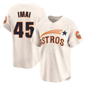 Houston Astros #45 Tatsuya Imai Player Cream CLOTHIN Throwback Cooperstown Collection Limited Stitched Jerseys