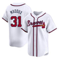 Atlanta Braves #31 Greg Maddux Player White CLOTHIN Limited Home Game Stitched Jerseys