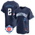 Chicago Cubs #2 Nico Hoerner Player Navy CLOTHIN City Connect 150th Anniversary Limited Home Stitched Jerseys
