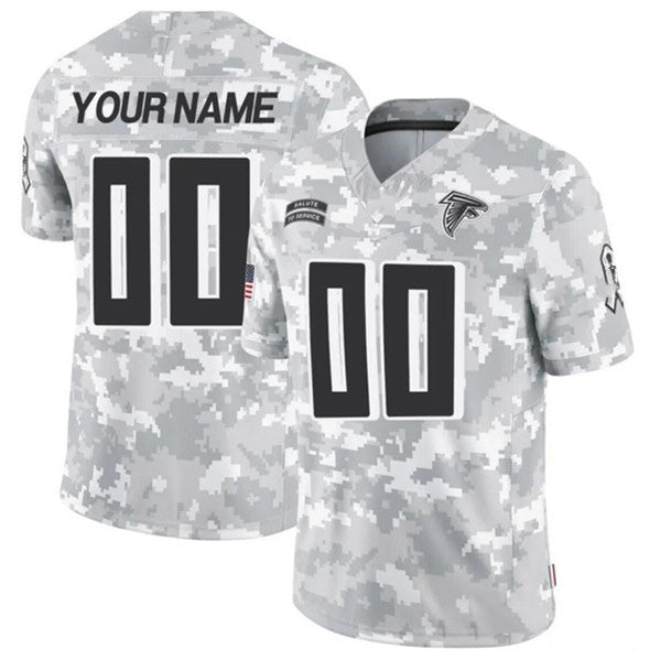 Custom A.Falcons Active Player 2024 F.U.S.E Arctic Camo CLOTHIN Salute to Service Limited Stitched Jersey