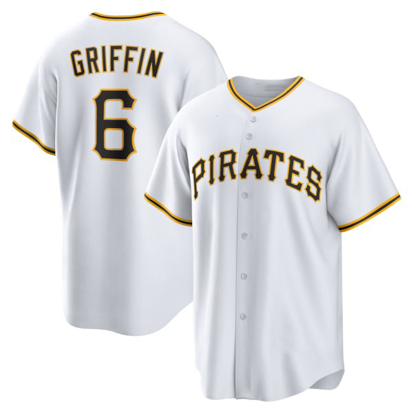 Pittsburgh Pirates #6 Konnor Griffin White CLOTHIN Home Replica Jersey