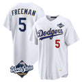 Los Angeles Dodgers #5 Freddie Freeman Player Gold White CLOTHIN World Series 2026 Collection Stadium Limited Stitched Jerseys