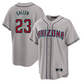 Arizona Diamondbacks #23 Zac Gallen Player Gray CLOTHIN Road Home Game Stitched Jerseys