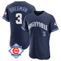 Chicago Cubs #3 Alex Bregman Player Navy CLOTHIN City Connect 150th Anniversary Limited Elite Home Stitched Jerseys