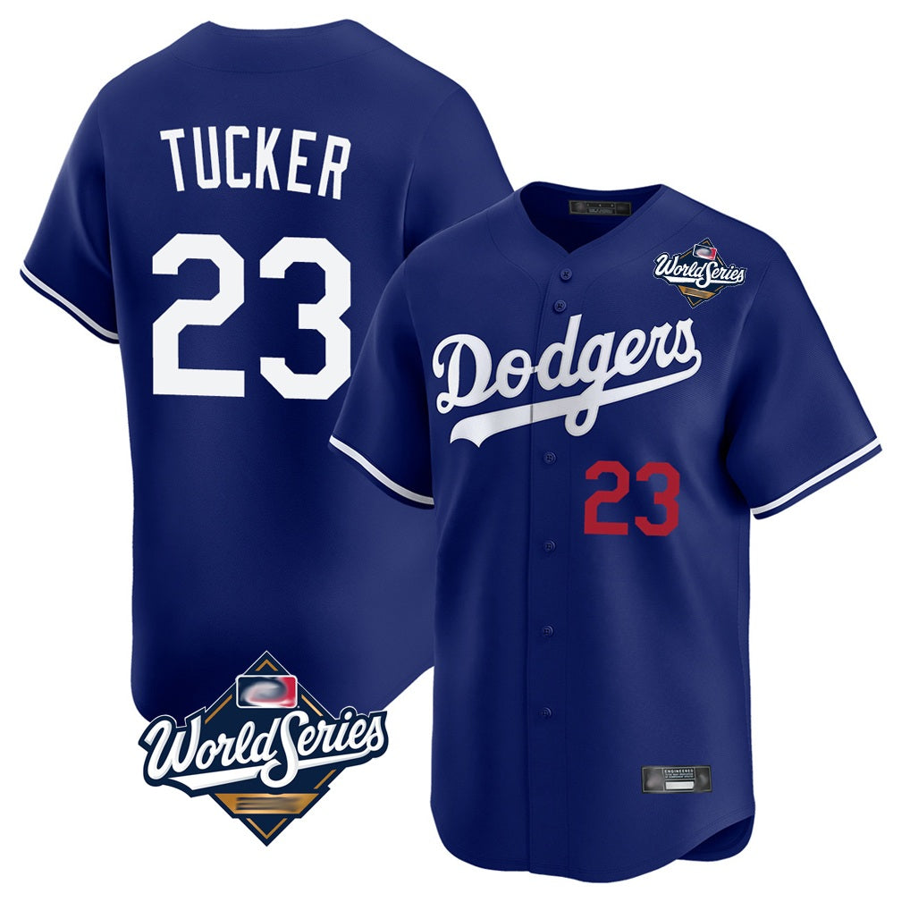 Los Angeles Dodgers #23 Kyle Tucker Player Royal CLOTHIN World Series Limited Home Stitched Jerseys