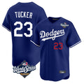 Los Angeles Dodgers #23 Kyle Tucker Player Royal CLOTHIN World Series Limited Home Stitched Jerseys