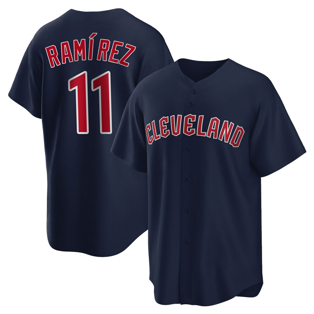 Cleveland Guardians #11 Jose Ramirez Player Navy CLOTHIN Game Home Stitched Jerseys