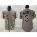San Diego Padres #3 Jackson Merrill Gray CLOTHIN Fashion Throwback With Patch Cool Base Stitched Jersey