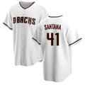Arizona Diamondbacks #41 Carlos Santana Player White CLOTHIN Home Game Stitched Jerseys