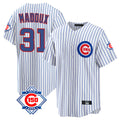 Chicago Cubs #31 Greg Maddux Player White CLOTHIN 150th Anniversary Home Game Stitched Jerseys