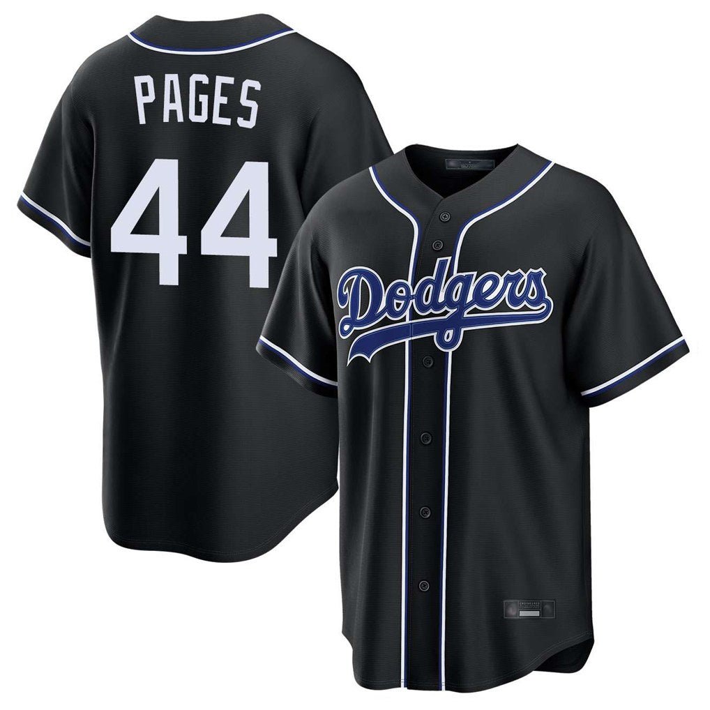 Los Angeles Dodgers #44 Andy Pages Player Black CLOTHIN Carbon Limited Home Stitched Jerseys