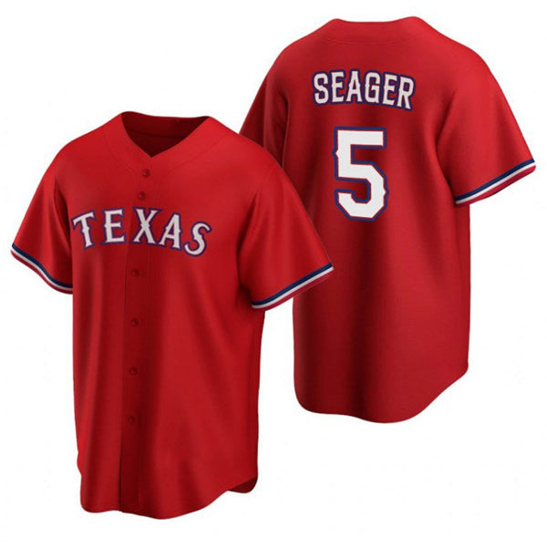Texas Rangers #5 Corey Seager Red CLOTHIN Cool Base Stitched Jersey
