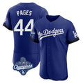 Los Angeles Dodgers #44 Andy Pages Player Royal CLOTHIN World Series Meet City Connect Elite Home Stitched Jerseys