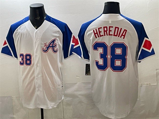 Atlanta Braves #38 Guillermo Heredia White CLOTHIN 2023 City Connect Cool Base Stitched Jersey