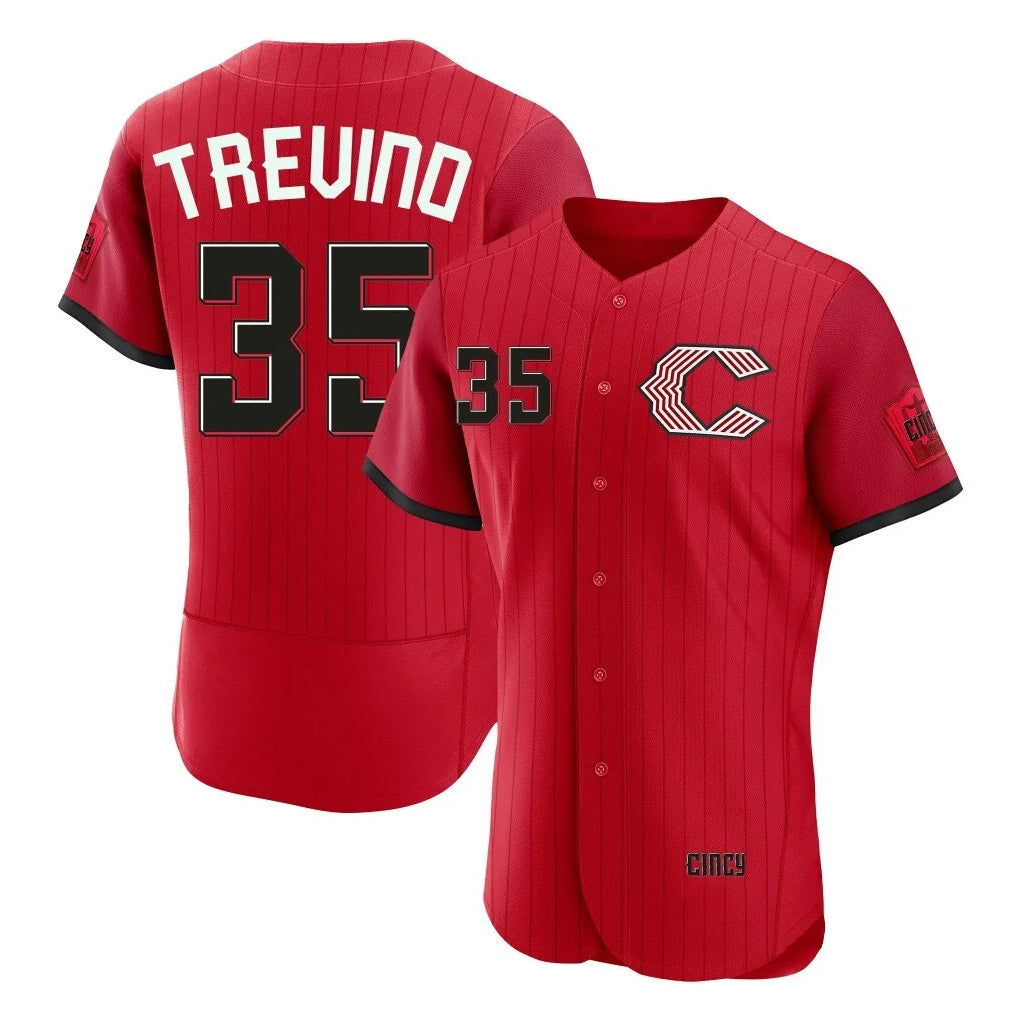 Cincinnati Reds #35 Jose Trevino Player Red CLOTHIN 2026 City Connect Limited Elite Home Stitched Jerseys