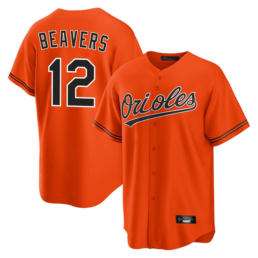 Baltimore Orioles #12 Dylan Beavers Player Orange CLOTHIN Home Game Stitched Jerseys